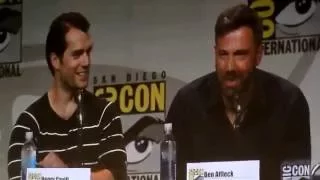 Ben Affleck being inappropriate during Superman panel