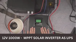 Green Cell MPPT solar inverter 12V 1000W - as UPS with 200Ah LiFePO4 battery - for radio equipment