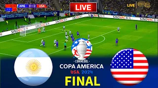 Argentina vs United States - Final Copa America 2024 | Full Match All Goals | Live Football MatchPES