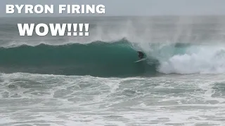 WATCH BYRON BAY SURFERS TAKE ON A BIG SWELL