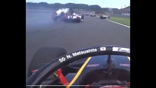 Super Formula 2023 : l'incroyable crash à Motegi, onboard Matsushita !