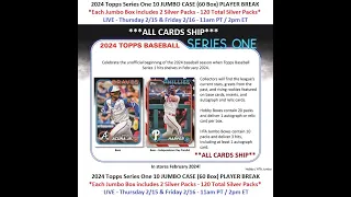 2024 Topps Series 1 Baseball Jumbo 10 Case Player Break #1 - 2/15/24
