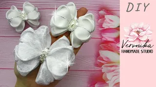 Бантики ПИРОЖЕНКИ из лент 4 см или 5 см 🎀 Beautiful Ribbon Bow Tutorial 🎀 Laço Luxo de fita n9 e n11