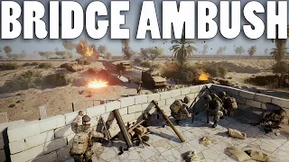 REALISTIC BRIDGE AMBUSH - Squad Middle East Escalation Mod Gameplay