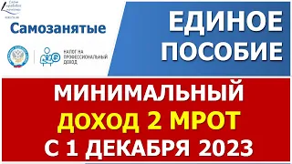 Как рассчитать минимальный доход самозанятого в 2 МРОТ для назначения Единого пособия