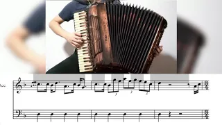 [Accordion]Pirates of the Caribbean - He's a Pirate - with score[Replace]