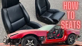 HOW TO EASILY REPLACE YOUR 1984-1992 CHEVY C4 CORVETTE SEATS YOURSELF  #diy  #c4corvette #howto