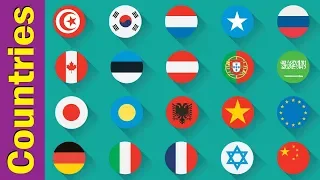 Learn Country Flags for Kids #2 , Countries of the World, Flags of the World | Fun Kids English