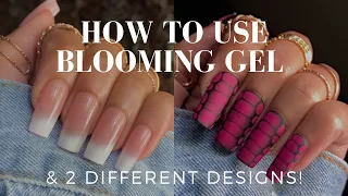 How to Use Blooming Gel & 2 Blooming Gel Nail Art Designs | Ombré Snake Skin | How to Make Press-Ons