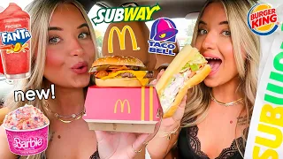 Trying NEW FAST FOOD Items For 24 Hours! McDonald's, Taco Bell, Subway & More!