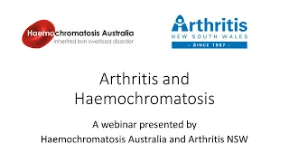 Arthritis & Haemochromatosis Webinar