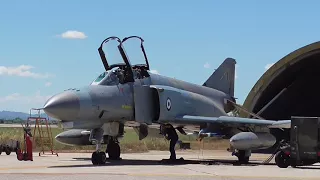 HAF F-4E Phantom Engine Start Up and Take Off