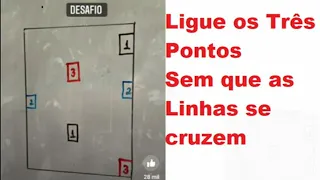 DESAFIO LÓGICO: LIGUE OS TRÊS PONTOS SEM QUE AS LINHAS SE CRUZEM