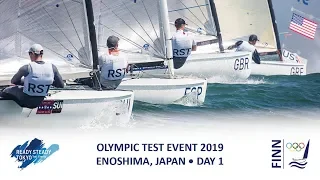 Highlights from the Finn class on Day 1 of Ready Steady Tokyo - the 2019 Olympic Test Event