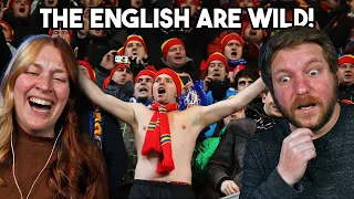 FUNNIEST FOOTBALL CHANTS IN ENGLAND | AMERICANS REACT