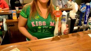 Handball Tournament Bartender Flashes Boobs on Saint Patrick's Day