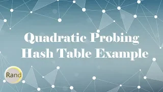 Quadratic Probing Hash Table Example