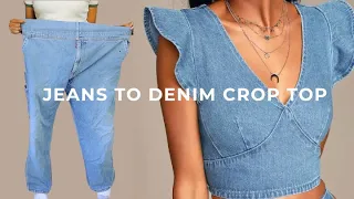 DIY Jeans to Crop Top Upcycle + Mother's Day Surprise