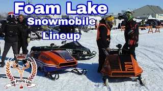 Walk Around At The Foam Lake Vintage Snowmobile Drags 2023.