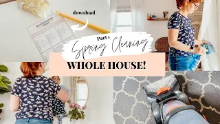 WHOLE HOUSE ALL DAY DEEP CLEANING | SPRING CLEAN WITH ME:  PART 1