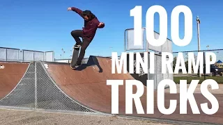 100 Mini Ramp Skateboard Tricks In Under An Hour! (Full Session)