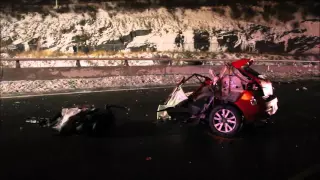 Spectacular crash on Pitts Memorial Drive; Saturday, March 19, 2016