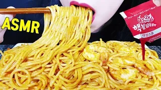 ASMR NUCLEAR FIRE SAUCE WITH CREAM PASTA EATING SOUNDS NO TALKING MUKBANG 핵불닭크림파스타 먹방 | JU ASMR제이유