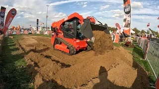 2023 EQUIP Expo NEW KIOTI SKID STEER loader test drive (TL750 CTL)