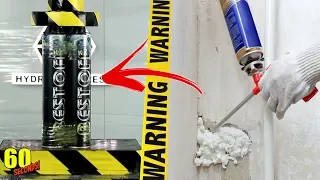 60 SECONDS Experiment - HYDRAULIC PRESS VS Polyurethane Foam | CRASH TEST