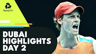 Rublev Battles Evans; Sinner, Shapovalov & Karatsev All In Action | Dubai 2022 Highlights Day 2