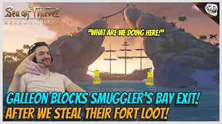 "Smuggler's Bait!" Luring Galleon with THEIR Fort Loot! (*HOTMICS*) - Sea of Thieves!