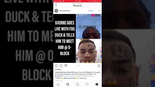FBG Duck in a heated argument with 6ix9ine on instagram Live (FULL VIDEO)