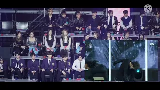 WANNA ONE, STRAY KIDS AND TWICE REACTION TO THE FAKE LOVE AT GDA 2019