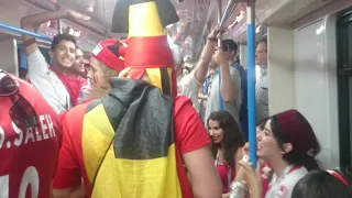 ЧМ 2018 - Бельгия-Тунис в московском метро