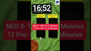 Xiaomi 12 Pro vs Realme GT NEO 3 charging test comparison. 120W vs 150W!