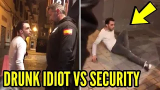 DRUNK IDIOT GETS SLAPPED BY SECURITY!