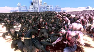 15,000 Parasite Zombies VS. 5,000 Nazi Zombies - Ultimate Epic Battle Simulator - UEBS