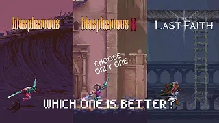 Blasphemous 1 vs Blasphemous 2 vs The Last Faith - Gameplay and Details Comparison