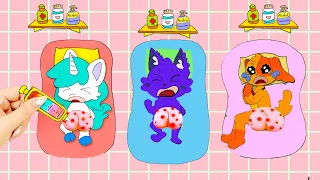 Pop The Pimples🎮Poppy Playtime Chapter 3 | Paper DIY ASMR | Pomni Paper #catnap #dogday #craftycorn