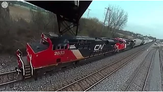 CN 2833 North - a 360 Degree Overhead Video on 4-16-2015