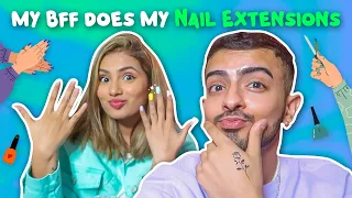 My Bff Does Nail Extensions for Me!! ft @sankett25 | Aashna Hegde