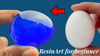 DIY Egg resin craft tutorial for beginners | Resin crafting | resin decor | Pour resin to egg shell