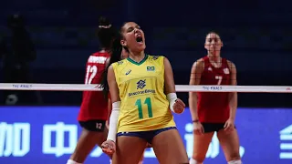 The Best Tainara Santos | POWERFUL SPIKES | 19 Years | Women's VNL 2019