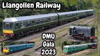 Llangollen Railway DMU Railcar Gala 2023 - Class 08 104 108 109 127 diesel multiple units