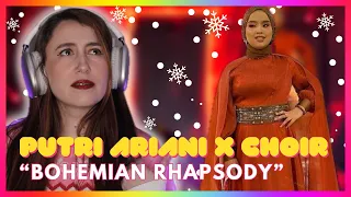 Putri Ariani X Choir "Bohemian Rhapsody (Hut Transmedia 22 Live)" | Mireia Estefano Reaction Video