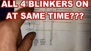 All 4 LED Blinkers on?  FAST FIX HERE!  For Motorcycles - fast blinking / all 4 lights on XL600R