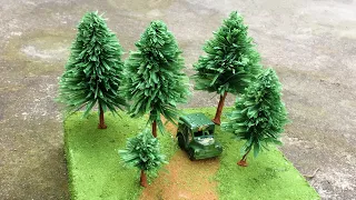 ABC TV | How To Make Miniature Pine Tree From Crepe Paper - Craft Tutorial