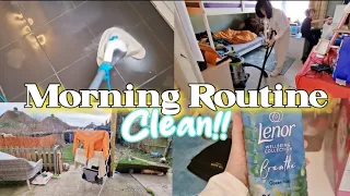 MORNING CLEANING ROUTINE / cleaning mess to still have mess #cleanwithme #speedcleaning