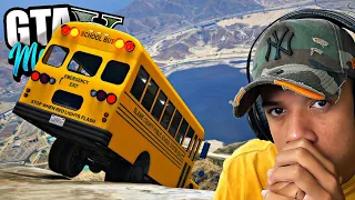 GTA V : TENTANDO SUBIR A MAIOR MONTANHA COM UM ÔNIBUS ESCOLAR NO VOLANTE ( IMPOSSÍVEL ) - GTA 5 MODS