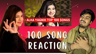 Top 100 Songs Of Alka Yagnik REACTION | KNIGHT REACTION